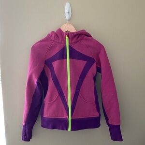 Girl’s Ivivva Pink Remix Zip Up Hoodie Jacket Size 14